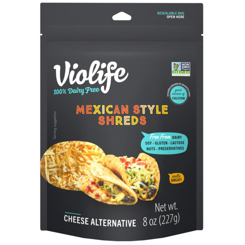Violife Just like Mexican Style Shreds Shredded Cheese, Dairy-Free Vegan, 8 oz
