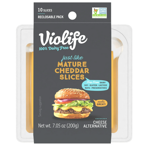 Violife Just like Mature Cheddar Slices, Dairy-Free Vegan, 7.05 oz
