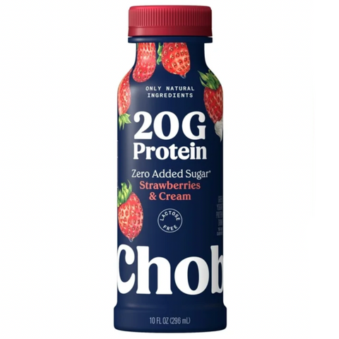 Chobani 20g Protein Lowfat Greek Yogurt Drink Strawberries & Cream, 10 fl oz