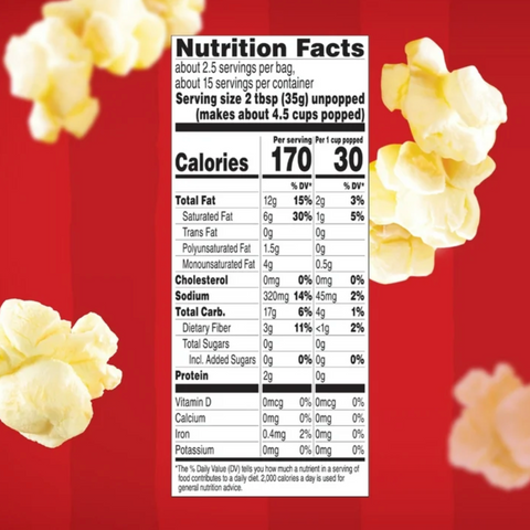 Orville Redenbacher’s Classic Butter Popcorn, Microwave Popcorn, 6 Count