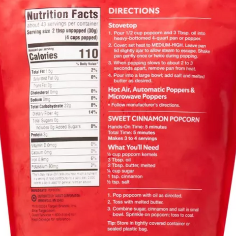 Market Pantry™ All Natural Popping Corn Yellow Kernels, 45oz