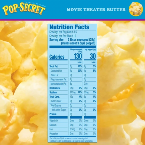 Pop Secret Microwave Popcorn, Movie Theater Butter Flavor, 3.2 oz Sharing Bags, 3 Ct