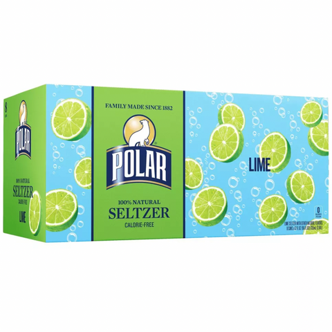 Polar Lime Seltzer Water, 12 fl oz, 8 Count
