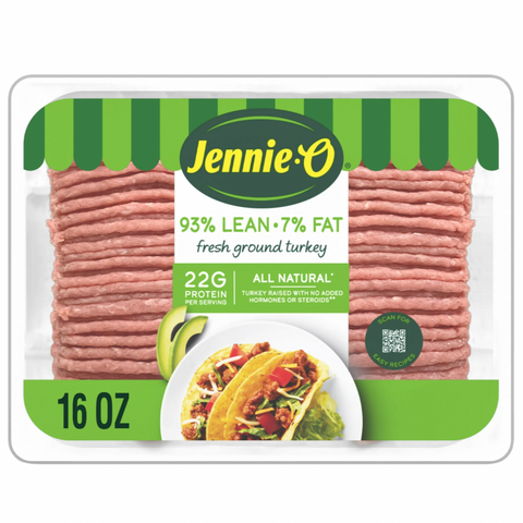 JENNIE-O Fresh Lean Ground Turkey, Fresh Meat, 93% Lean/7% Fat, 16 oz.