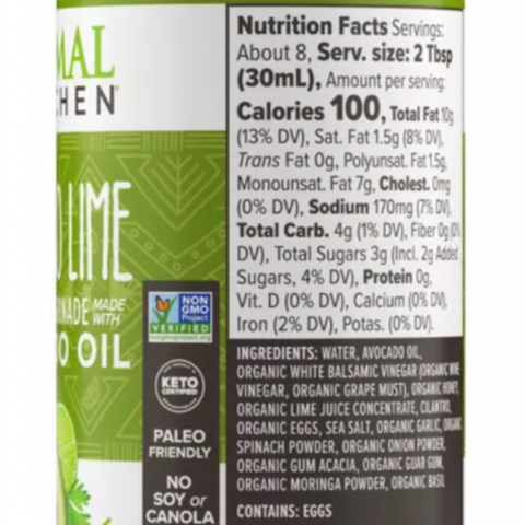 Primal Kitchen Cilantro Lime Dressing & Marinade, 8 fl oz