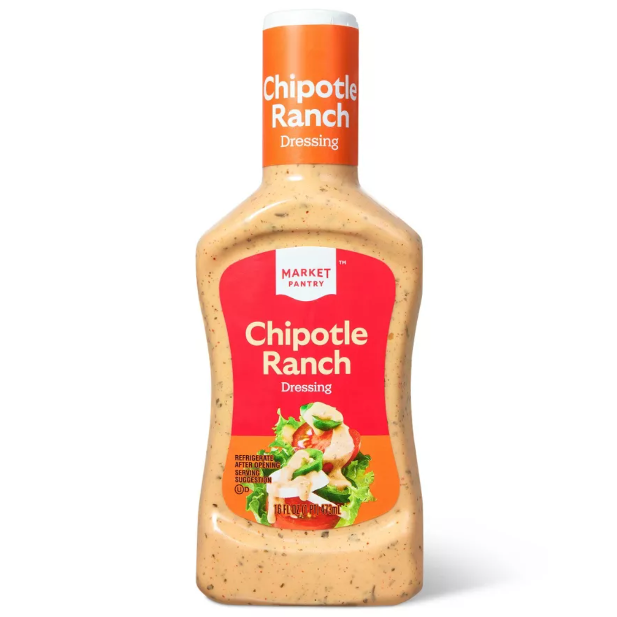 Market Pantry Chipotle Ranch Dressing, 16 fl oz Water Butlers Market Pantry Chipotle Ranch Dressing, 16 fl oz Water Butlers