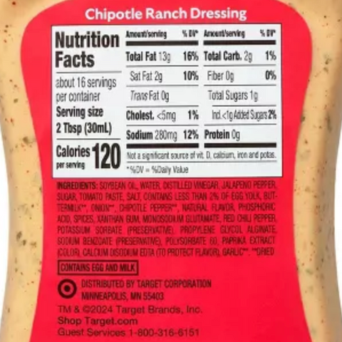 Market Pantry™ Chipotle Ranch Dressing, 16 fl oz