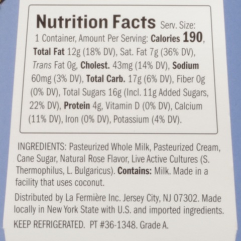 La Fermière Rose Creamy Whole Milk Yogurt, 4.9 oz