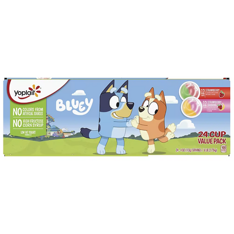 Yoplait yokids Strawberry Banana Strawberry Low Fat Yogurt Variety Pack, 24 Count