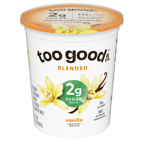 Too Good & Co. Low Fat Lower Sugar Vanilla Greek Yogurt, 32oz