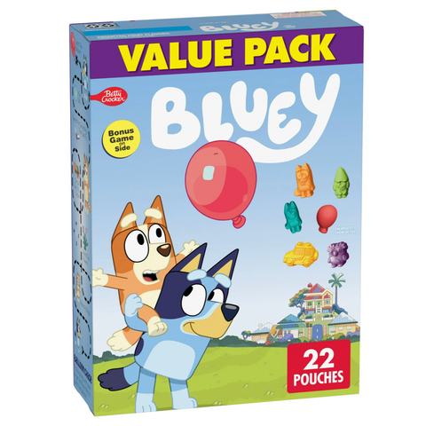 Betty Crocker Bluey Snacks, Fruit Snacks, Value Pack, 22 Count