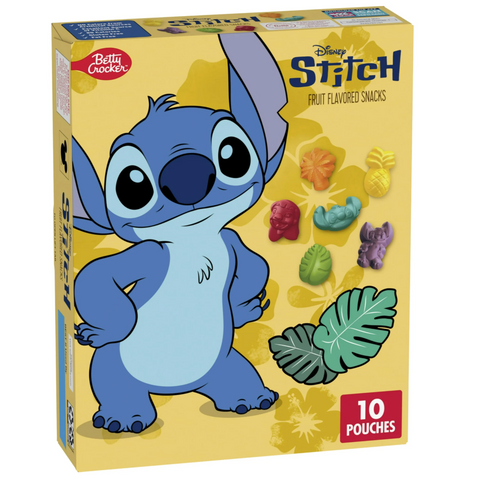 Betty Crocker Disney Stitch Fruit Snacks, 8 Oz, 10 Count