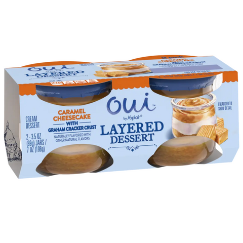 Oui by Yoplait Caramel Cheesecake Layered Dessert, 3.5 oz. 2 Count