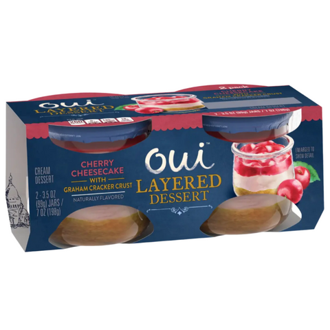 Oui by Yoplait Cherry Cheesecake Layered Dessert, 3.5 oz. 2 Count