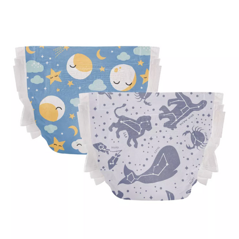 The Honest Company Clean Conscious Disposable Overnight Diapers Cozy Cloud + Star Signs - Size 6