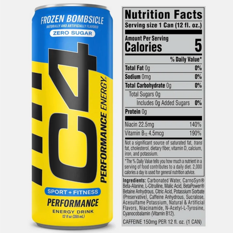 C4 Performance Energy Carbonated, Variety Pack, 12oz, 12 Count