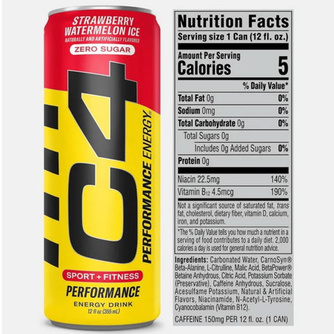 C4 Performance Energy Carbonated, Variety Pack, 12oz, 12 Count