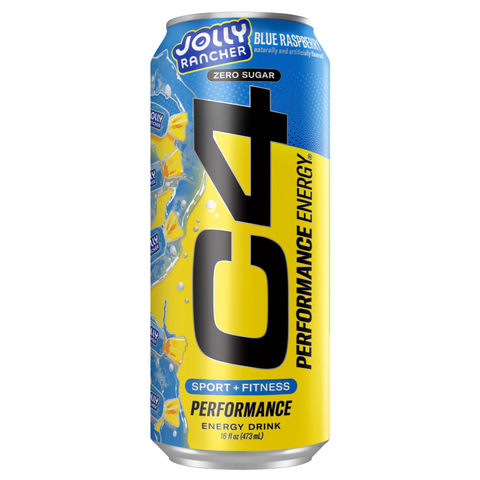 C4 Performance Energy Drink, Jolly Rancher Blue Raspberry, 16oz