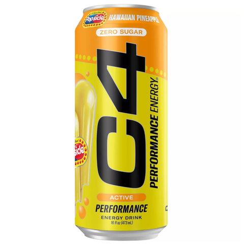 C4 Performance Energy Drink, Hawaiian Pineapple Popsicle, 16oz