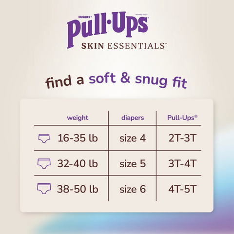 Huggies Pull-Ups Boys' Skin Essentials Training Pants, 4T-5T (38-50 lbs), 46 Ct