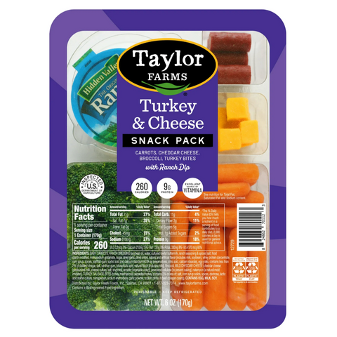 Taylor Farms Turkey & Cheddar Snack Pack Snack Pack, 6 oz