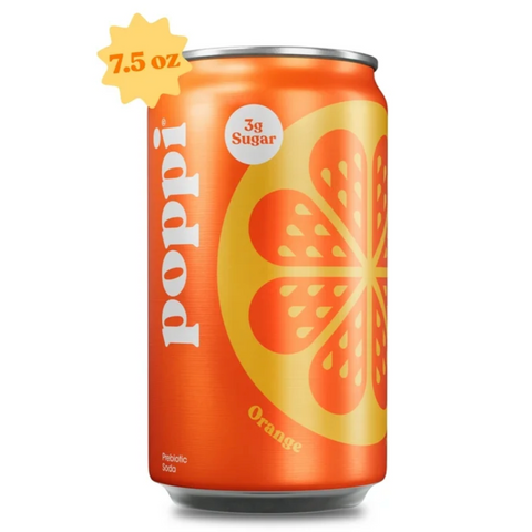 poppi Mini Orange Prebiotic, 7.5oz