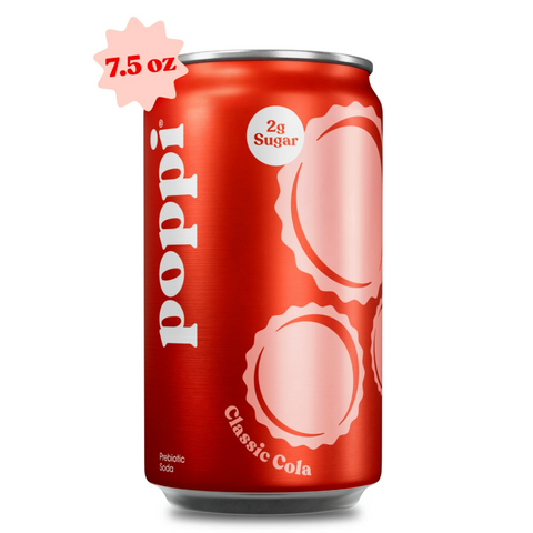 poppi Mini Classic Cola Prebiotic Soda, 7.5oz