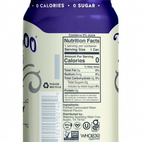 Waterloo Sparkling Water, Blackberry Lemonade, 12 fl oz, 8 Count