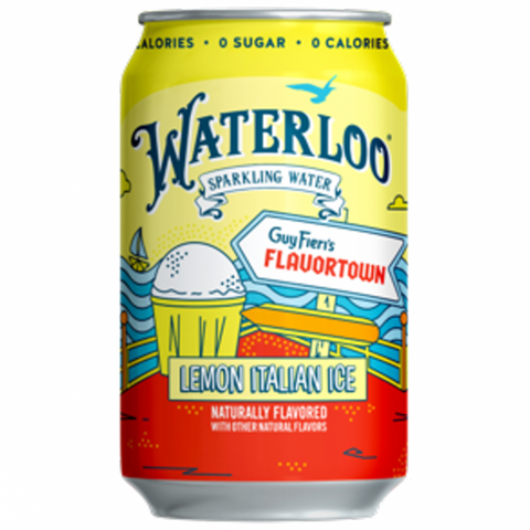 Waterloo Sparkling Water, Lemon Italian Ice, 12 fl oz, 8 Count