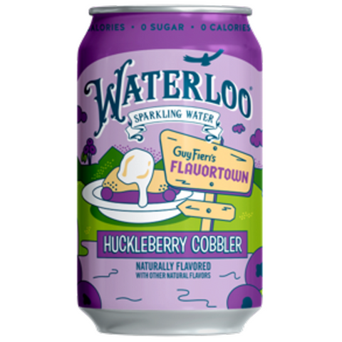 Waterloo Sparkling Water, Huckleberry Cobbler, 12 fl oz, 8 Count