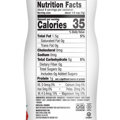 Once Upon a Farm Organic Baby Puffs, Strawberry, Sweet Potato & Coconut, 1.5oz