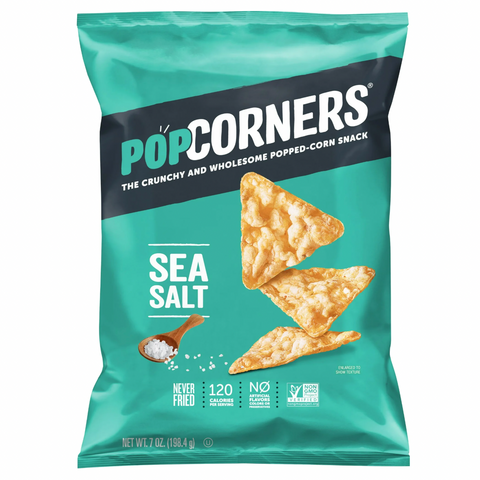 PopCorners Popped Corn Chips, Sea Salt, 7 oz