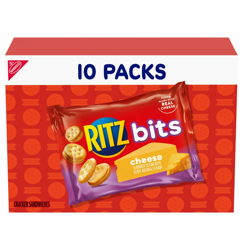 Ritz Bits Cheese Cracker Sandwiches Snack Pack, 12oz, 10 Count