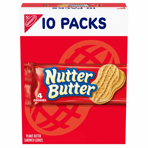 Nutter Butter Peanut Butter Sandwich Cookies, 10 Count