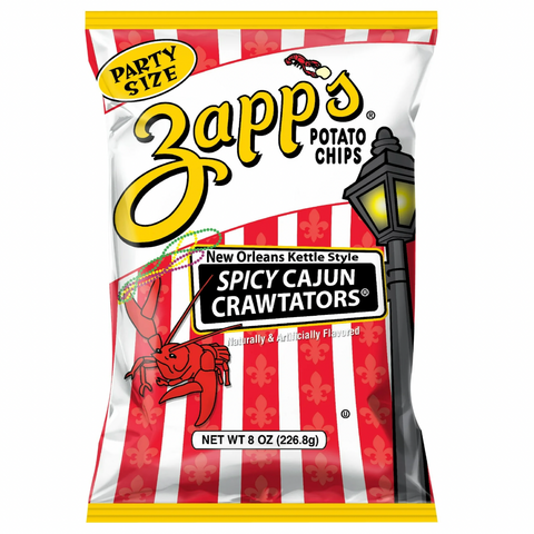 Zapp's Kettle Potato Chips Spicy Cajun Crawtators, 8 oz
