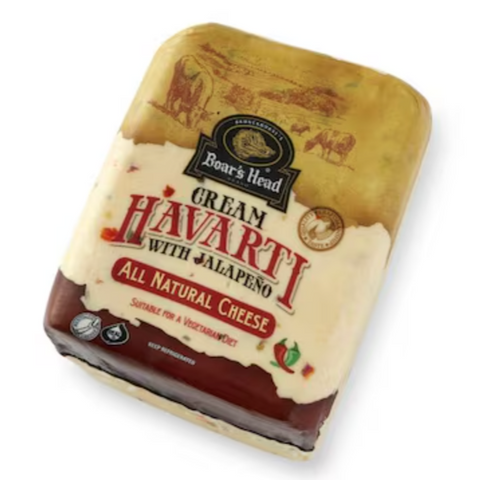 Boar's Head Deli Cream Havarti Cheese with Jalapeno (price per half lbs)