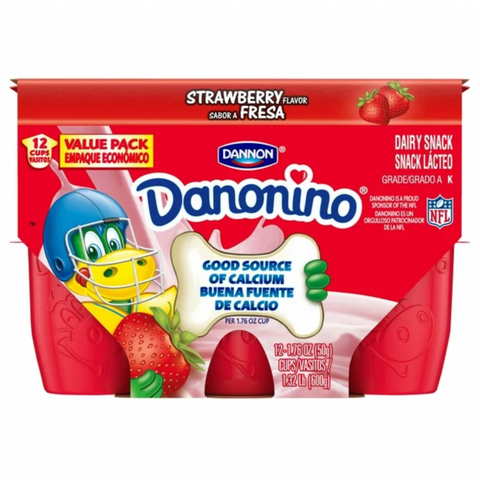 Dannon Danonino Strawberry Yogurt, 1.76 Oz, 12 Ct