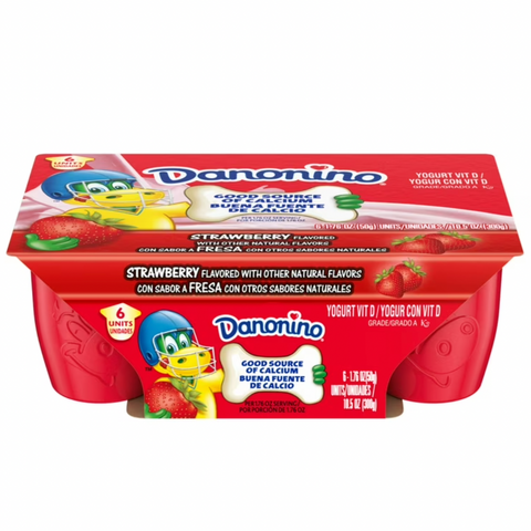 Dannon Danonino Strawberry Yogurt, 1.76 Oz, 6 Ct