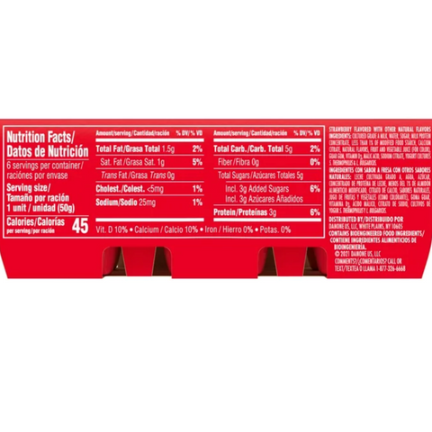 Dannon Danonino Strawberry Yogurt, 1.76 Oz, 6 Ct