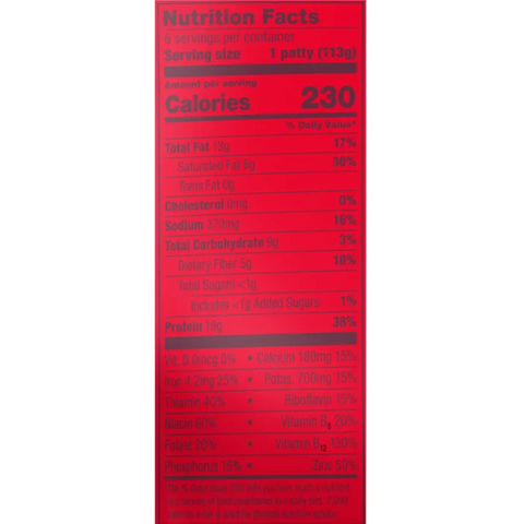 Impossible Foods Burger Patties Meat from Plants, 6 Patties, 24 oz