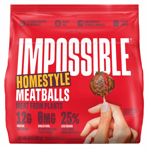Impossible Foods Homestyle Meatballs Meat from Plants, Fully Cooked, 14 oz