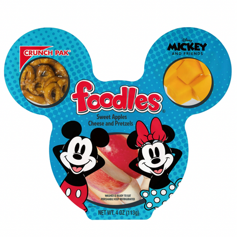 Disney Foodles with Fresh Sweet Sliced Apples, Cheddar Cheese & Pretzels 4 oz