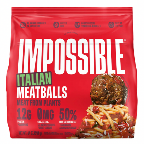 Impossible Foods Italian Meatballs Meat from Plants, Frozen, Fully Cooked, 14 oz