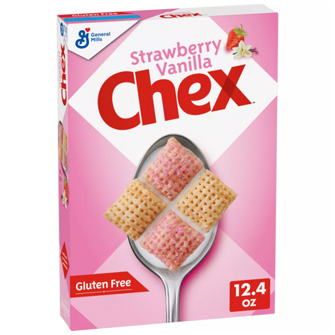 Chex Strawberry Vanilla Breakfast Breakfast Cereal, 12.4 oz