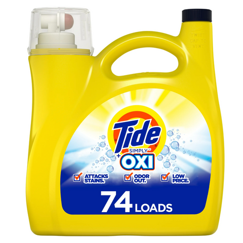 Tide Simply Oxi, 74 Loads Liquid Laundry Detergent, 115 fl oz