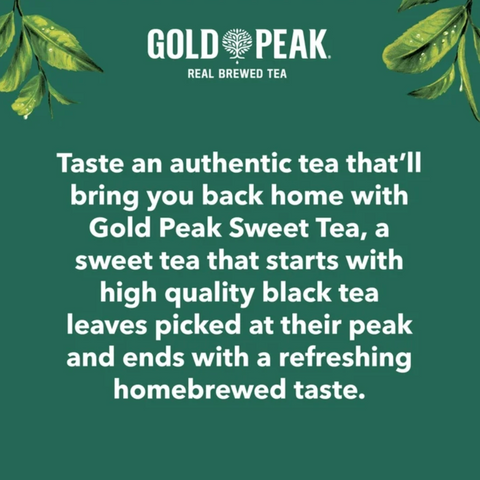 Gold Peak Real Brewed Ice Tea Cane Sugar Sweet, 6.9 fl oz, 6 Count