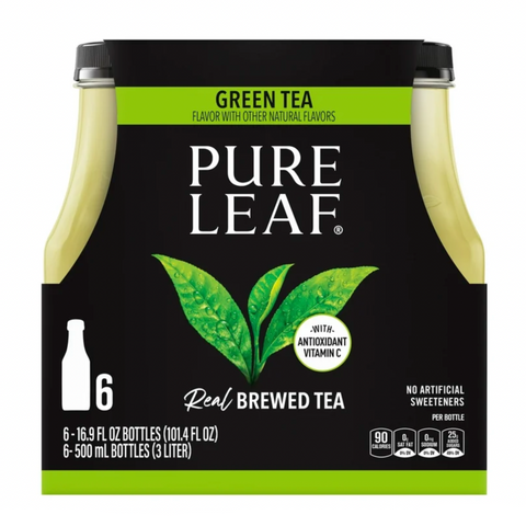 Pure Leaf Green Tea Iced Tea, 16.9 fl oz, 6 Ct