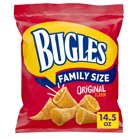 Bugles original Crispy Corn Snacks, Family Size, 14.5 oz