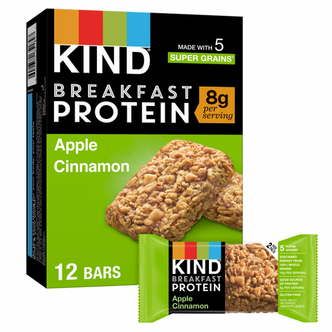 KIND, Gluten Free, Apple Cinnamon, Breakfast Protein Bars, 6 Count