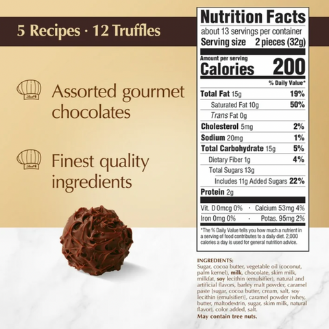 Lindt Gourmet Truffles Assorted Chocolate Candy, Gift Box, 6.8 oz